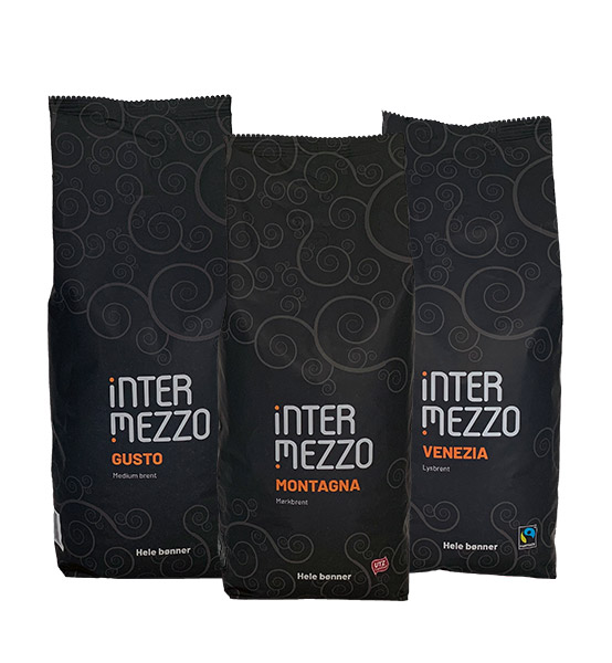Intermezzo Gusto, Intermezzo Montagna og Intermezzo Venezia kaffe